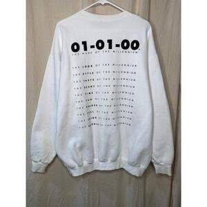 2000s Y2K Mark Of The Millennium Streetwear New Years Eve Novelty Sweatshirt XXL